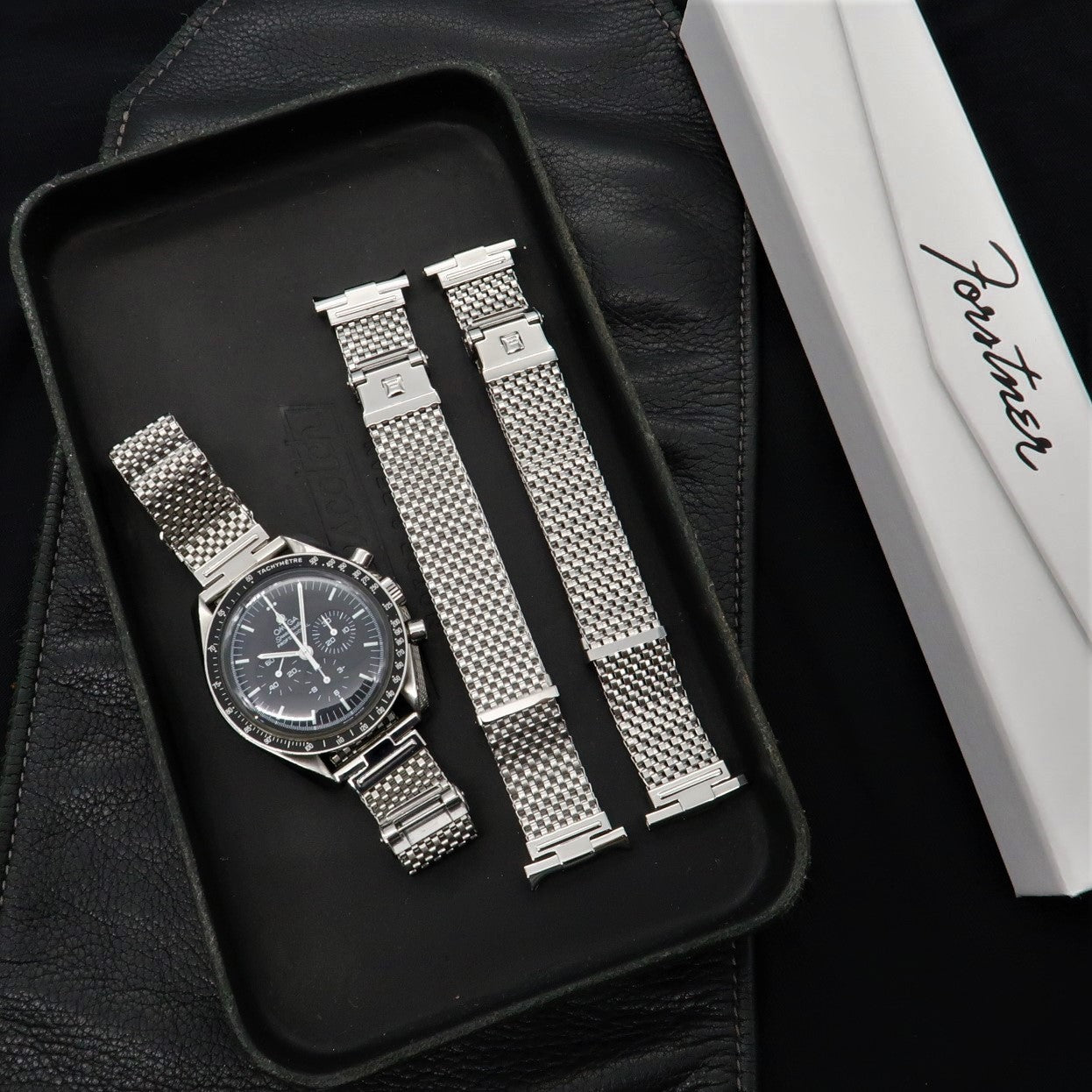 Forstner Komfit "JB" Mesh Watch Bracelet with Straight Ends