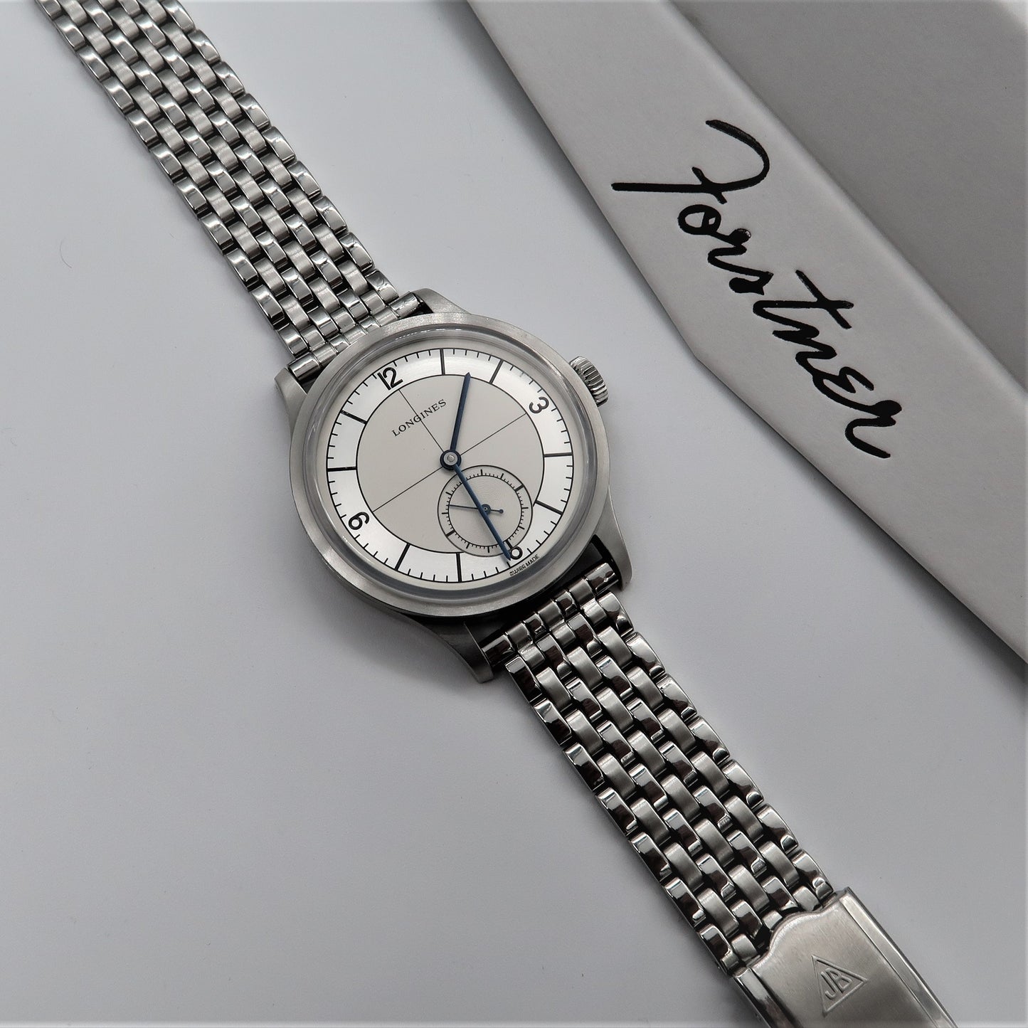 Forstner 7-Row Beads of Rice Stainless Steel Watch Bracelet