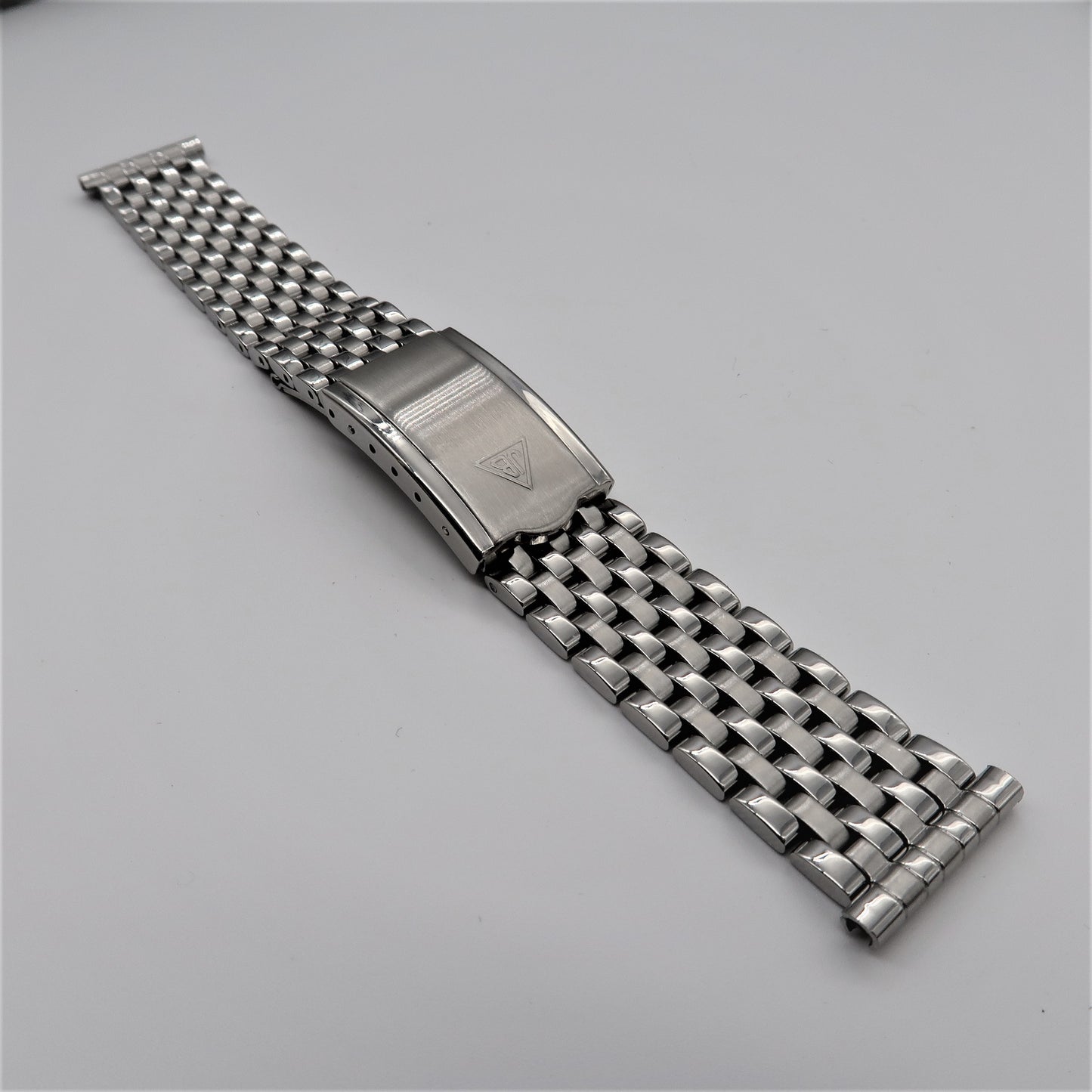 Forstner 7-Row Beads of Rice Stainless Steel Watch Bracelet