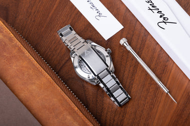 Contemporary Flat Link Bracelet for Omega Seamaster, Aqua Terra