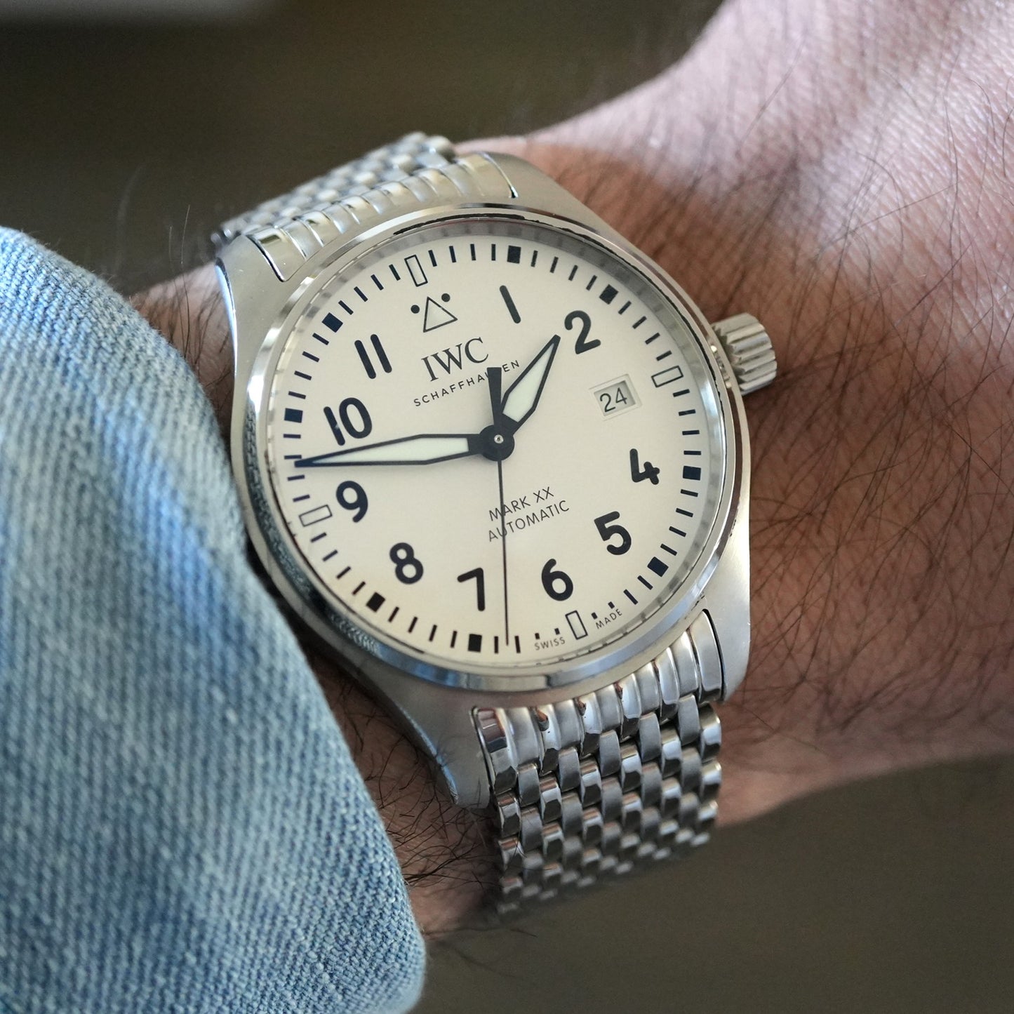 Forstner 11-Row Beads of Rice Bracelet for IWC Mark XX