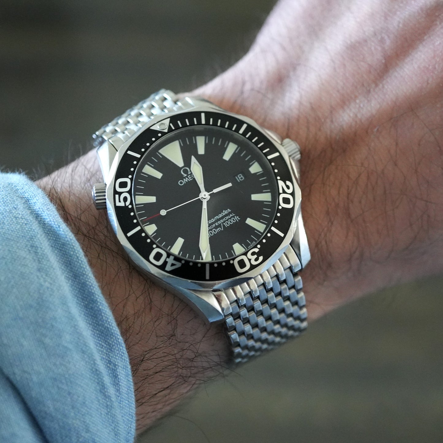 Forstner 11-Row Beads of Rice Bracelet for Omega Seamaster 300M Diver, Aqua Terra, and 42mm Planet Ocean