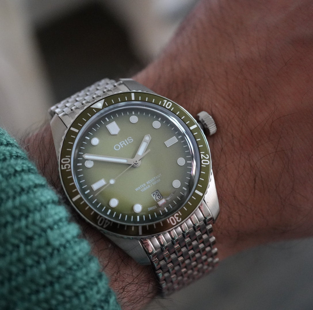 Forstner 11-Row Beads of Rice Bracelet for Oris Diver Sixty-Five