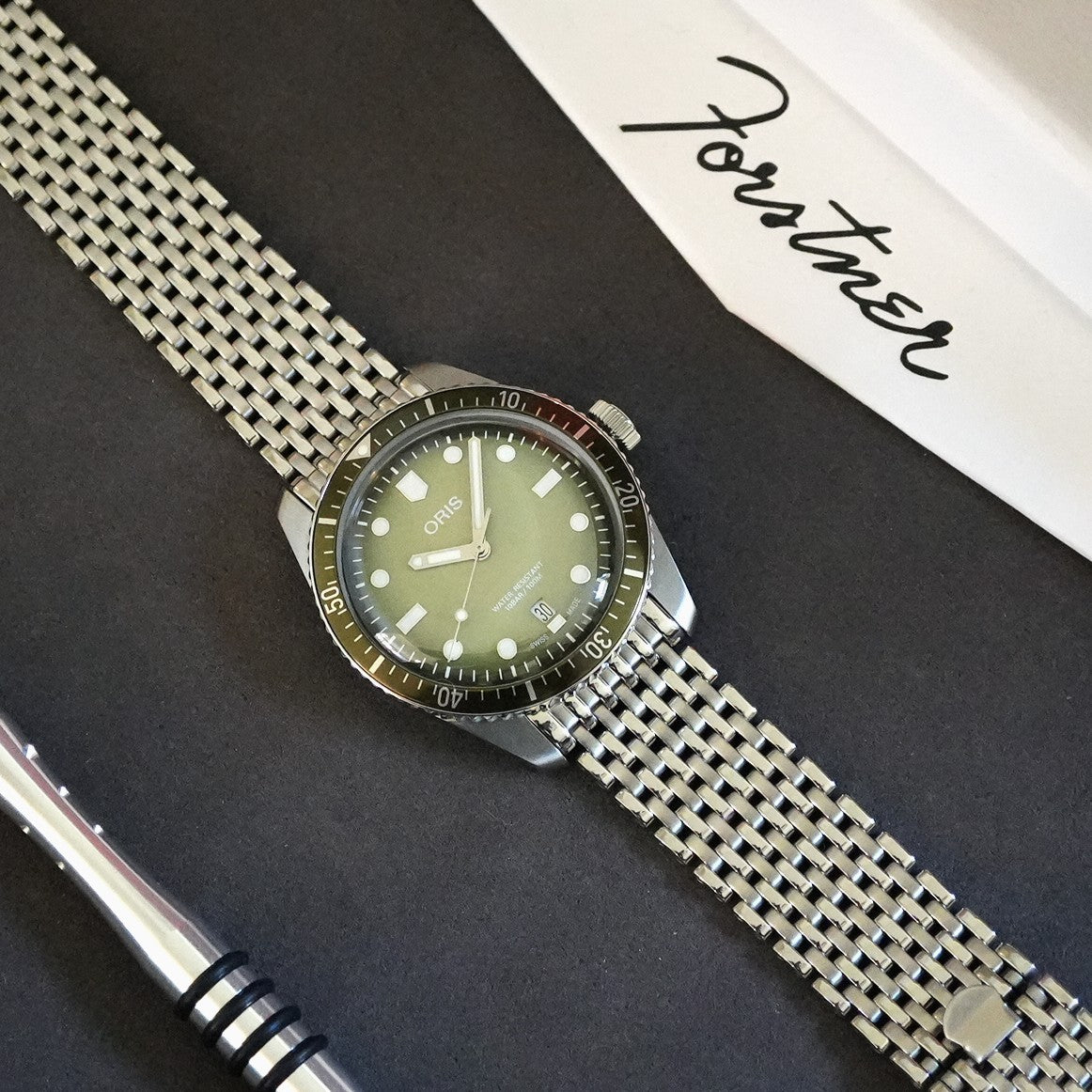 Forstner 11-Row Beads of Rice Bracelet for Oris Diver Sixty-Five
