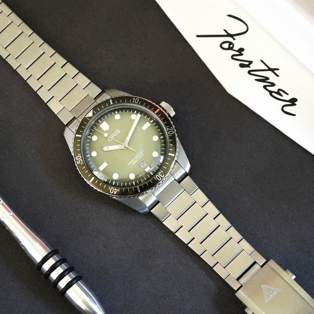 Contemporary Flat Link Bracelet for Oris Diver Sixty-Five