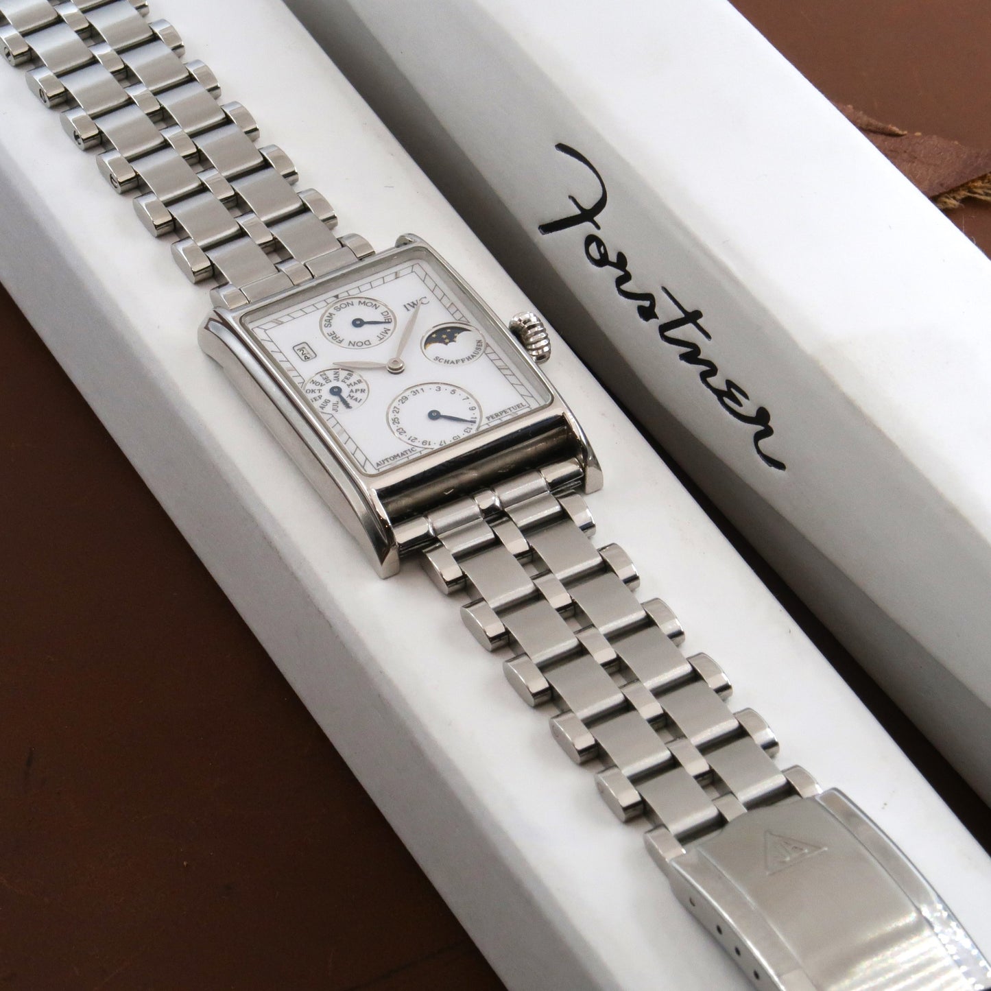 Forstner 5-Row Beads of Rice Stainless Steel Watch Bracelet