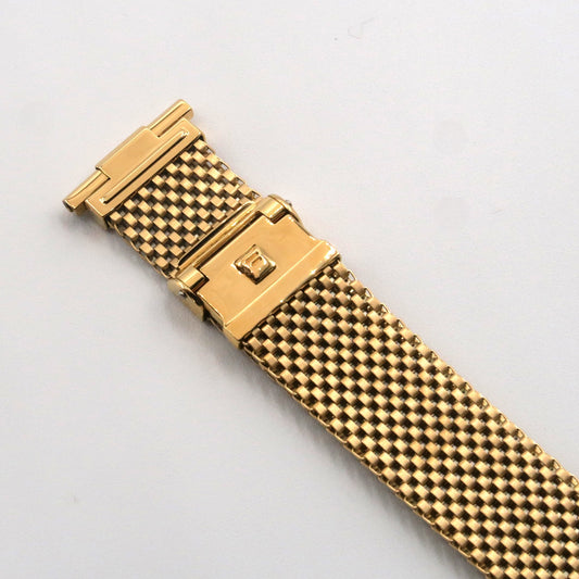 Gold Plated Wide Version Forstner Komfit "JB" Mesh Watch Bracelet