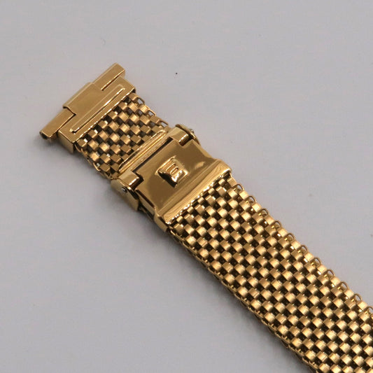 Gold Plated Forstner Komfit "JB" Mesh Watch Bracelet