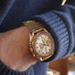 Gold Plated Wide Version Forstner Komfit "JB" Mesh Watch Bracelet