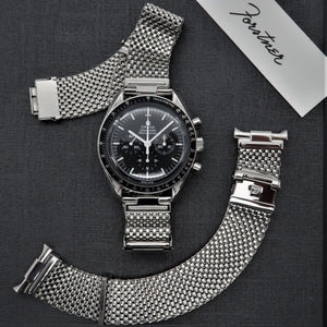 Wide Version Komfit "JB" Mesh Watch Bracelet with Horned Ends
