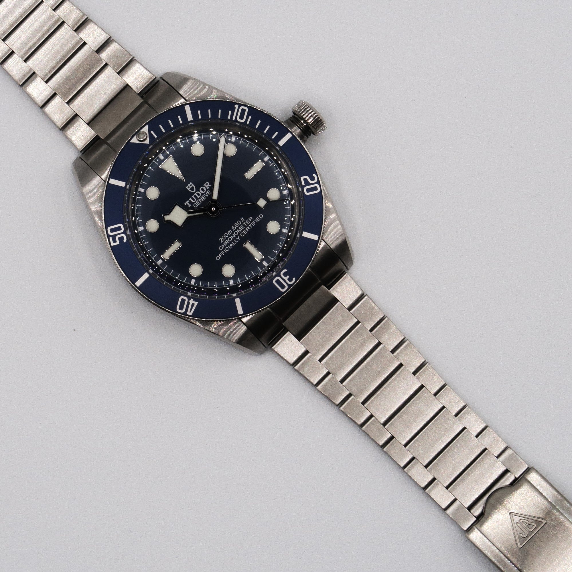 Forstner Model J Stainless Steel Watch Bracelet for TUDOR Black