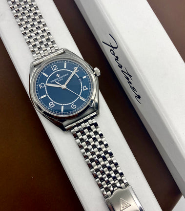 Forstner 5-Row Beads of Rice Stainless Steel Watch Bracelet